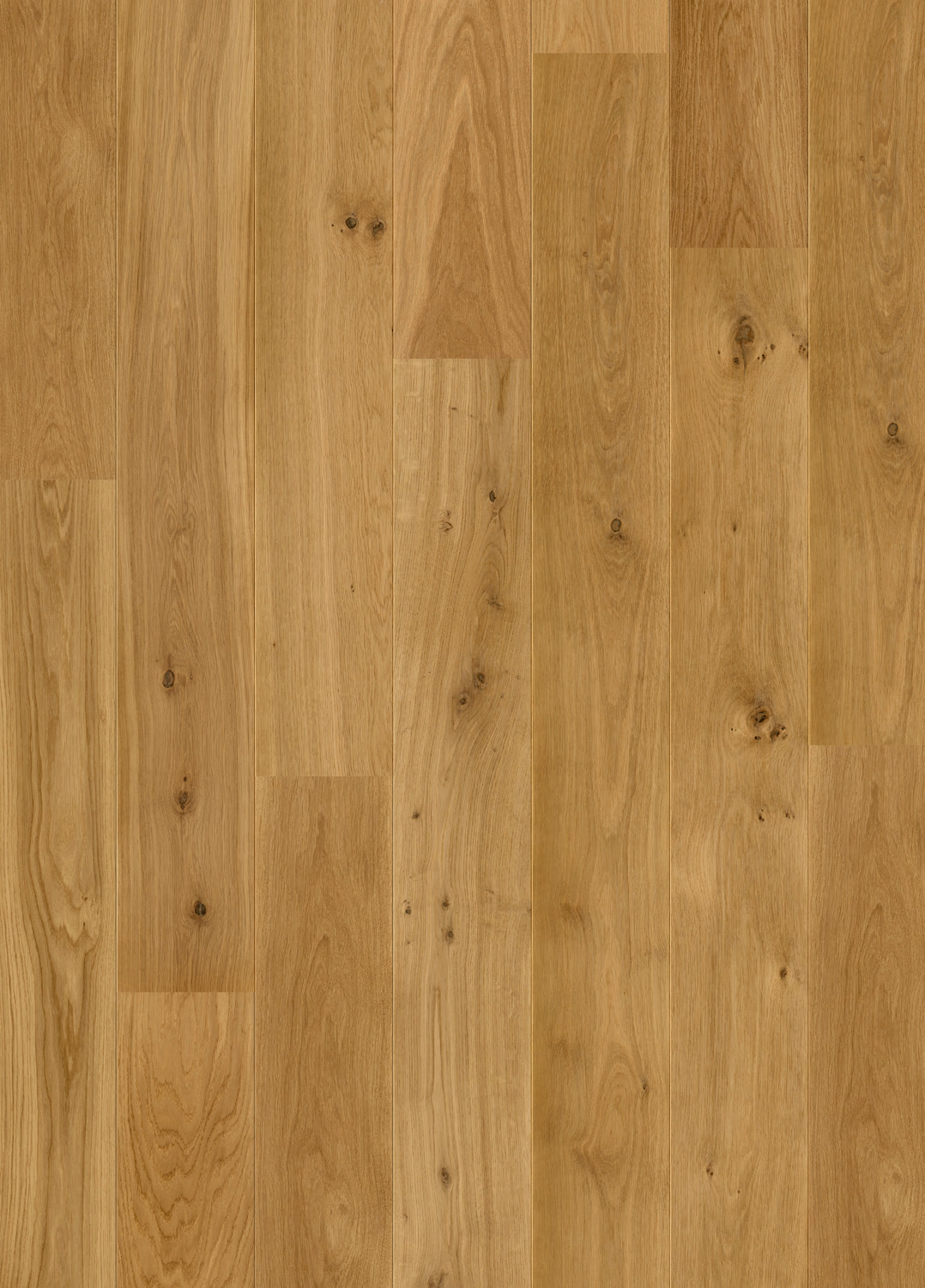 Solid oak hardwood flooring with natural grain