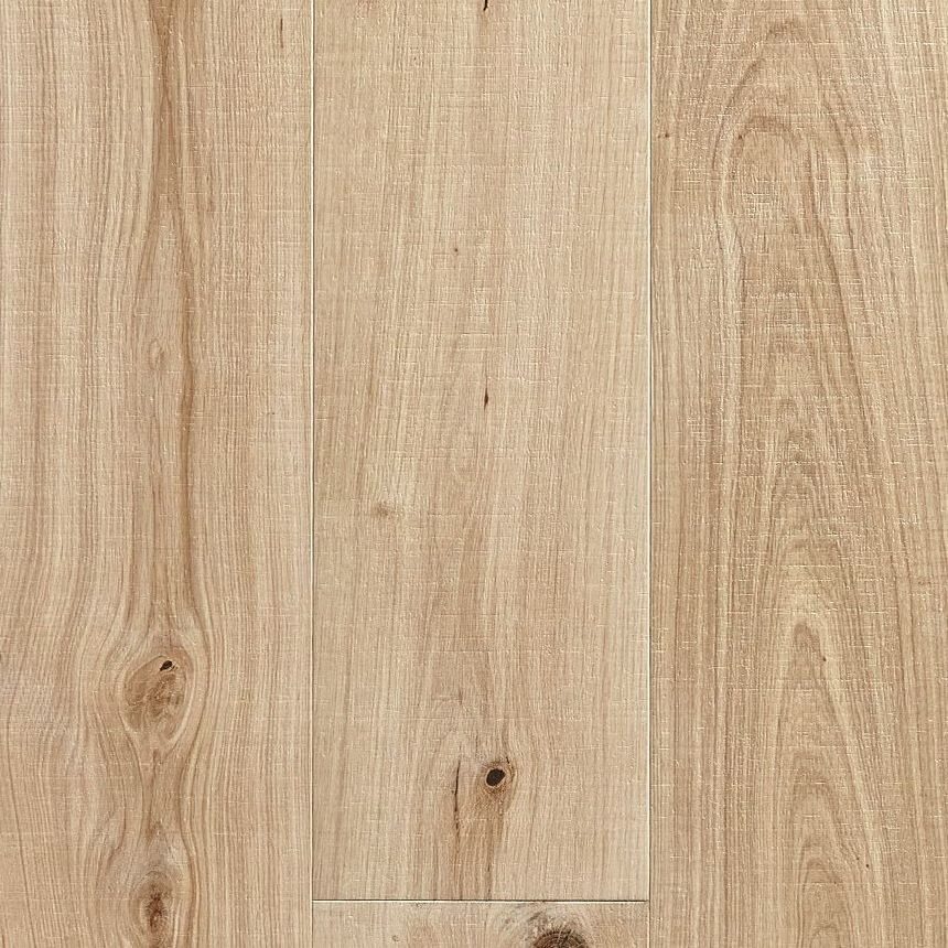 Raw oak LVT herringbone